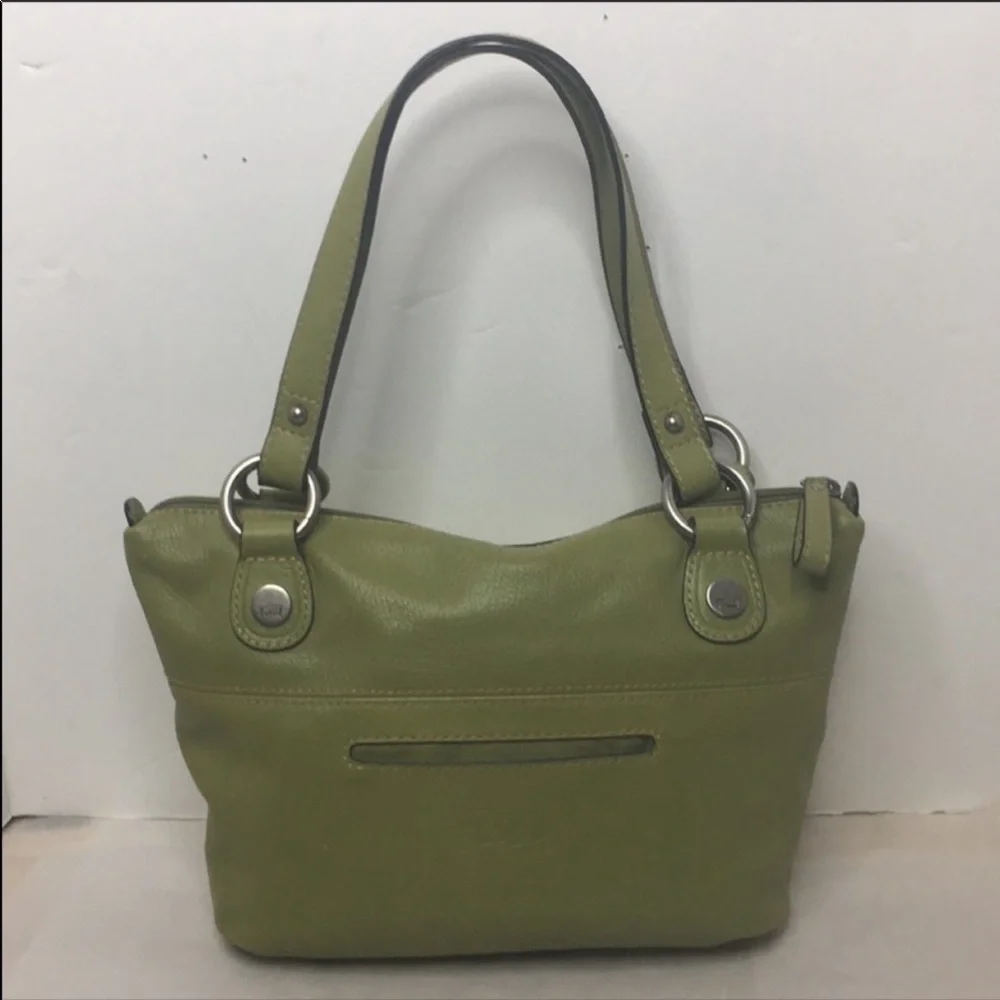 Fossil Hanover Top Zip Shoulder Bag Purse Lime